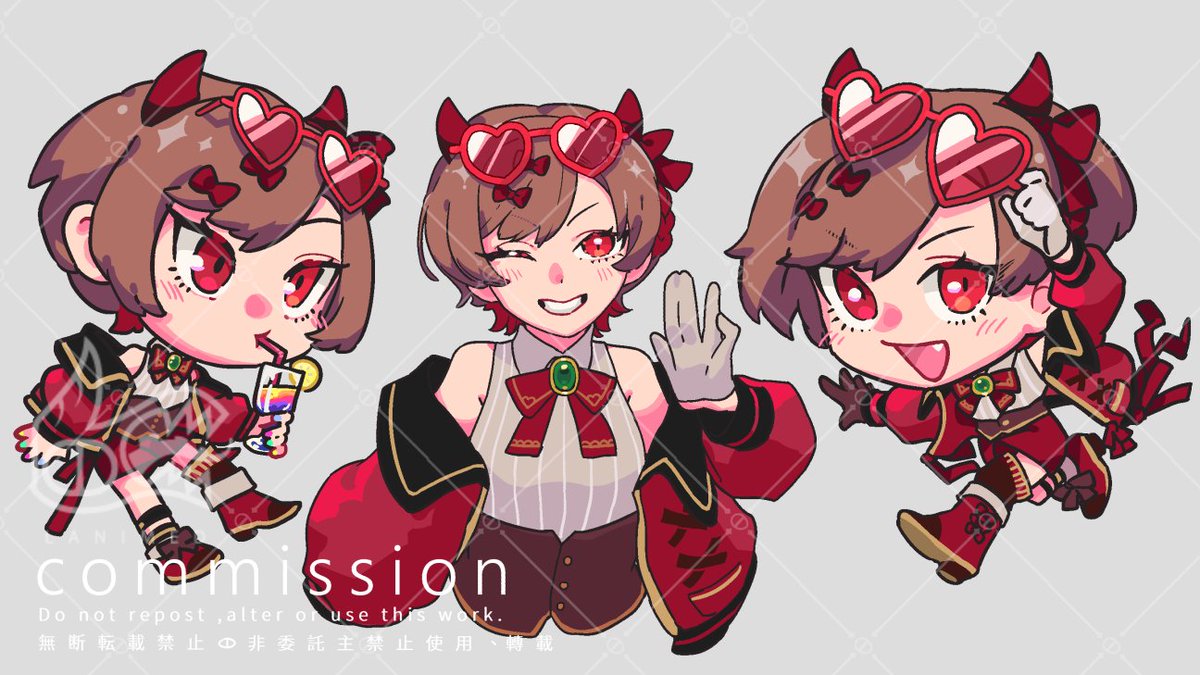 「commission! 感謝可愛薯餅委託!人設超可愛畫的好開心特殊指定:鋸齒筆觸」|樂米得🦀ラミドのイラスト