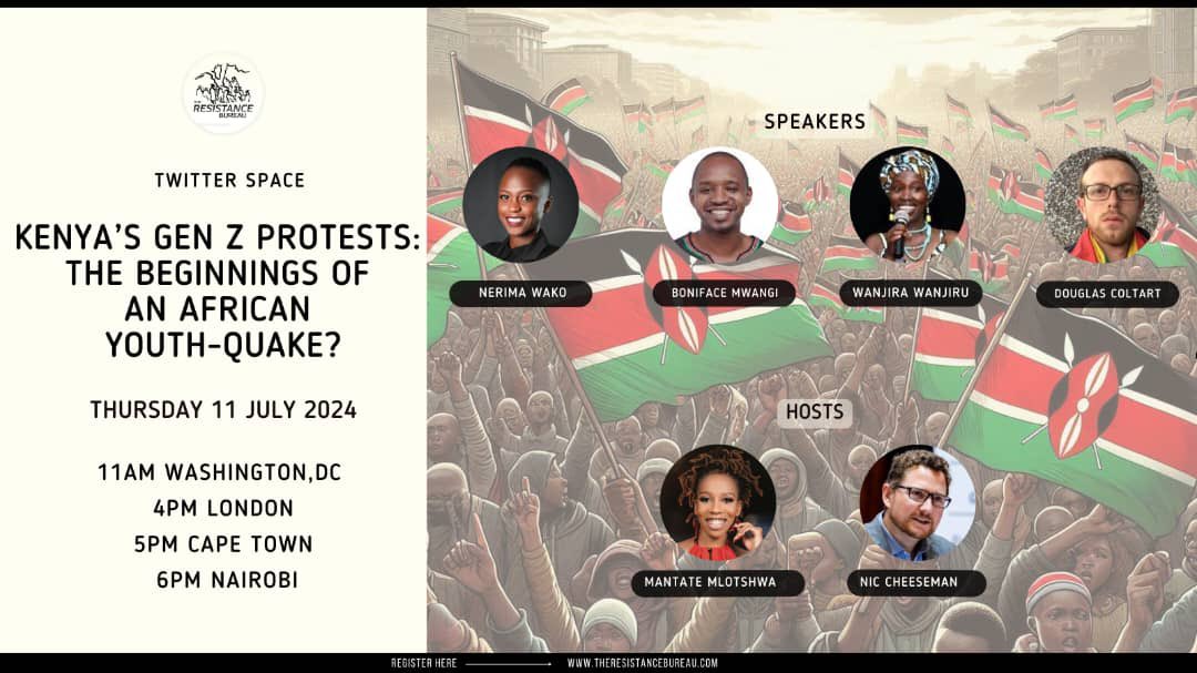 MantateQueeneth's tweet image. Join us in under hour as we talk all things Kenya and the #GenZProtests and #RejectFinanceBill2024. 

Guests: @bonifacemwangi @wanjirunjira @NerimaW @DougColtart 

To join:  

@Smith_JeffreyT @Fromagehomme