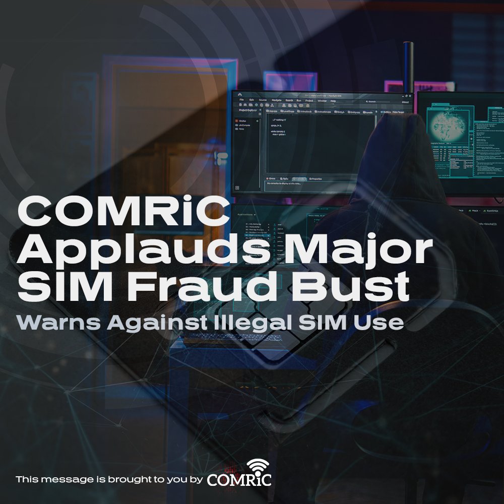 NEWS ALERT: COMRiC, a non-profit organisation dedicated to protecting communication networks from criminal activities, welcomes the arrest of individuals involved in a major SIM card fraud operation in both Gauteng and the Free State. 

comric.co.za/comric-applaud…