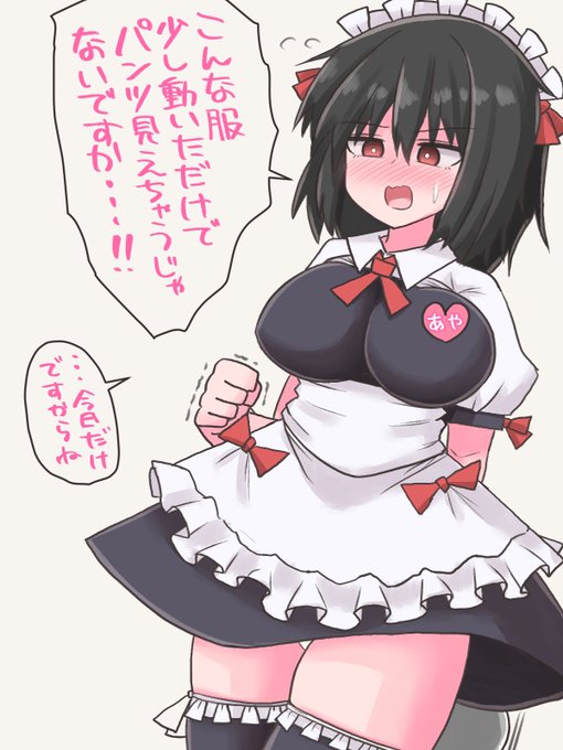 この服着てってお願いされると断れない射命丸
#東方project 