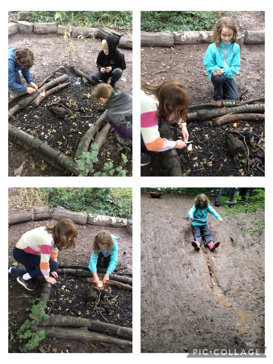 walton_primary's tweet photo. We have enjoyed fire lighting as well as exploring the mud bank and the rest of the woods, all for the last time with Badgers. @NatForestCo @WoodlandTrust @Muddyfaces #jtmatwellbeing #elsawellbeing @JohnTaylorMAT https://t.co/MSHIbMZ3Kt