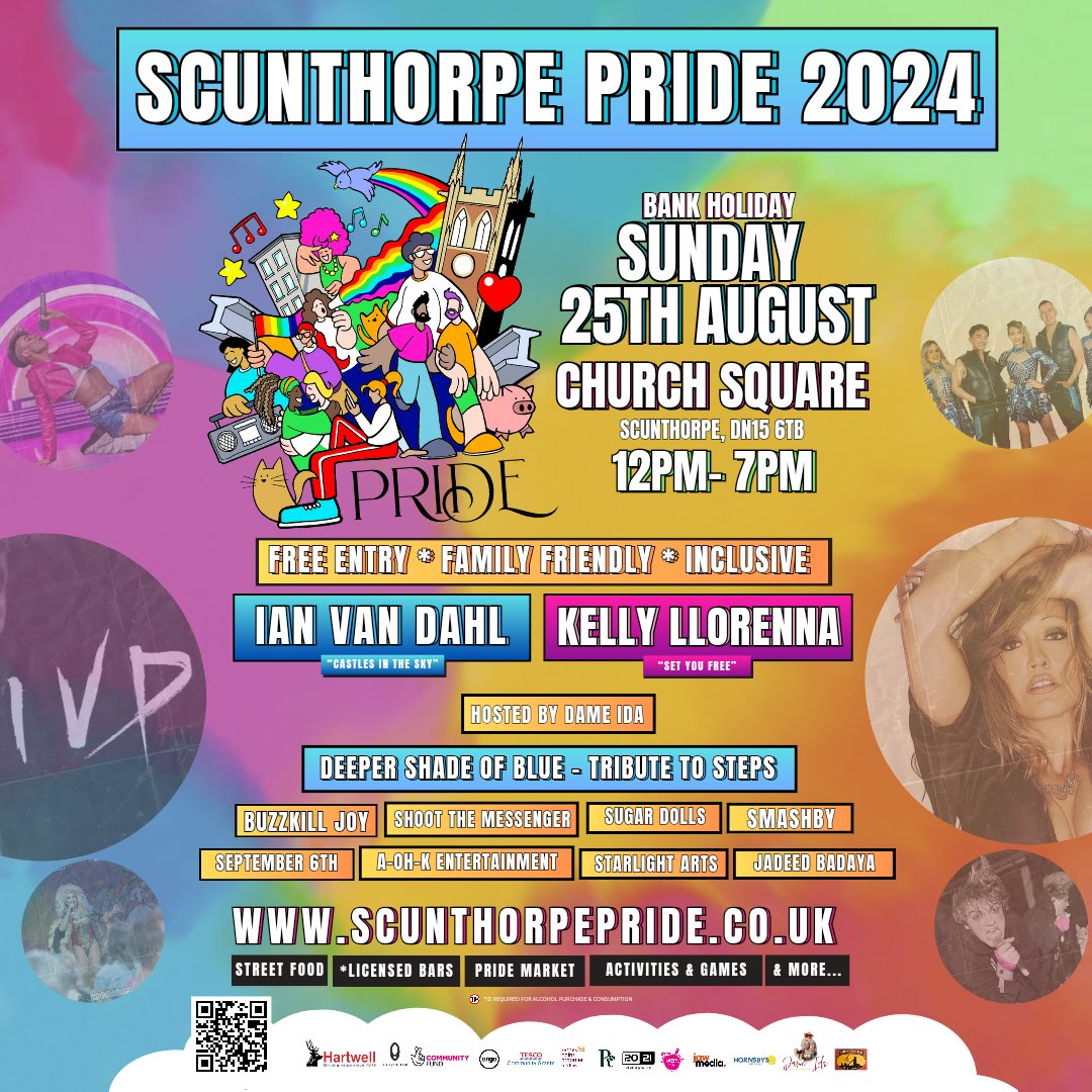 Support your town, support your community. Be kind and come celebrate #pride with us.

#scunthorpe #free #Festivals #scunny #scunthorpepride #nlincs #gaypride #prideevents #ukprideevents #lgbtq #lgbt