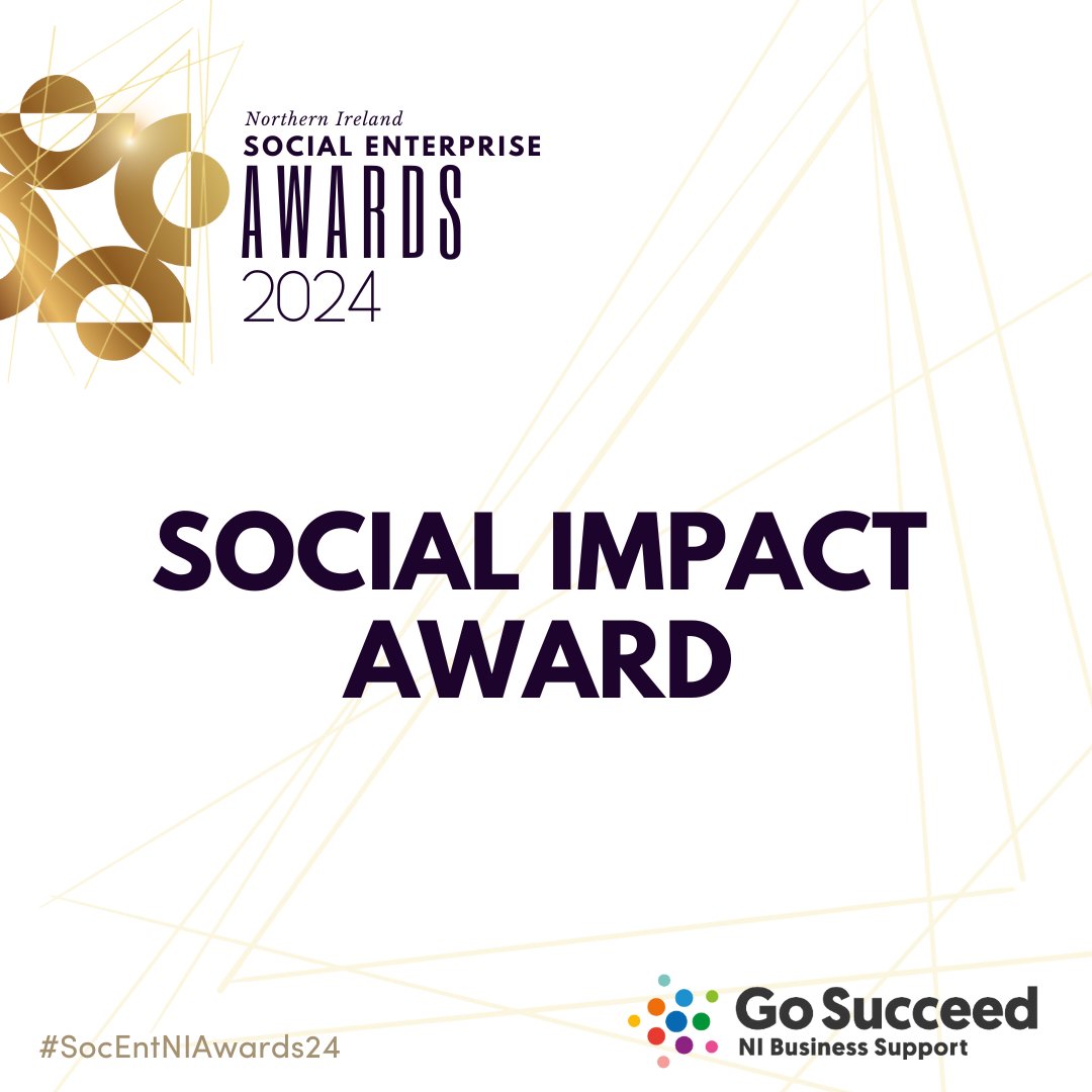 🌟 Social Impact Award 🌟

The #SocEntNIAwards24 are open!

This category is for, recognizing excellence in demonstrating and communicating impact.

Show your theory of change, impact reporting, community impact, and creative communication.

Apply now! 🎉 
bit.ly/4c0bZpW