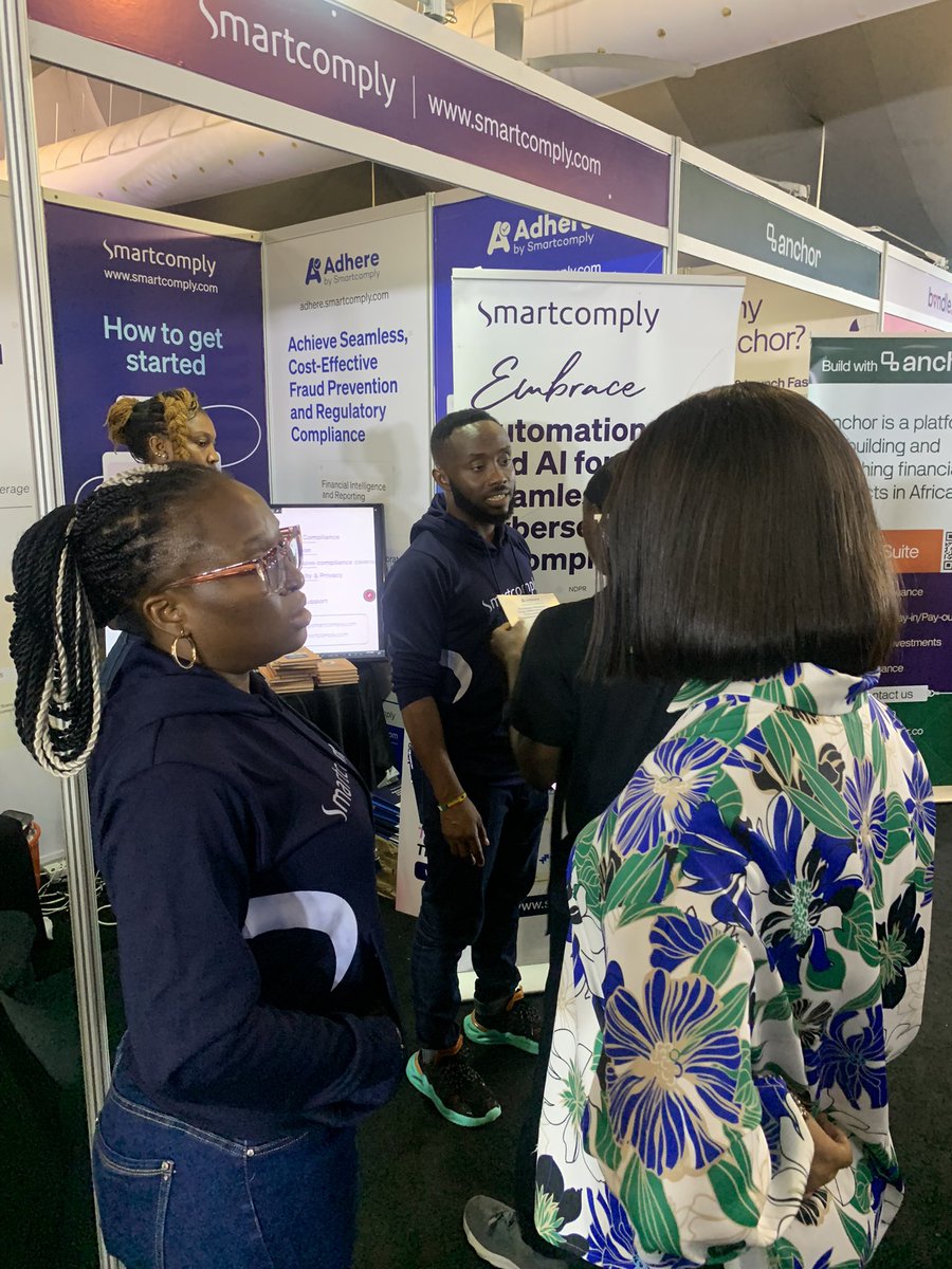 smartcomplyapp's tweet photo. Our customer success team @obaks4u , @sukusandra and Country head of #Smartcomply, Jude Ogbonna are on ground to attend to your business needs.

Visit our booth at the #LagosStartUpWeek event and let’s get your #business secured and on track!

#Cybersecurity #Compliance #Startup https://t.co/VAtHIGpmtv