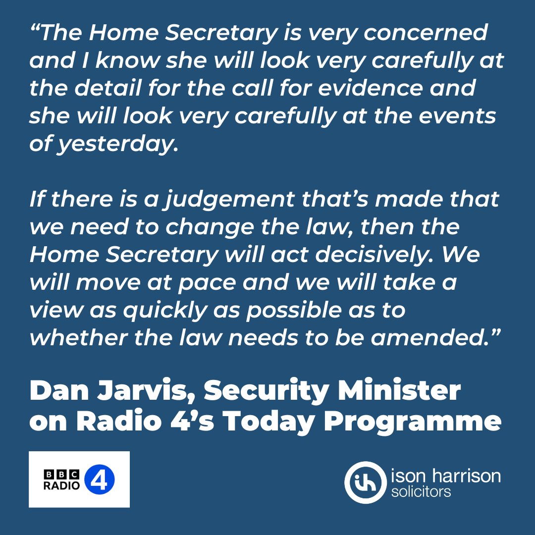 It's reassuring to see the government taking a proactive view on crossbow legislation in the wake of the deaths of Carol, Louise &amp; Hannah Hunt this week.

We continue to campaign for more stringent regulations to prevent any more needless deaths.
<a href="/YvetteCooperMP/">Yvette Cooper</a> <a href="/DanJarvisMBE/">Dan Jarvis MP</a>