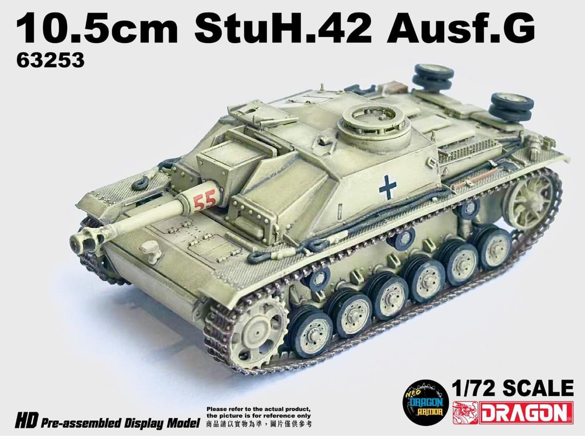 DragonModels's tweet photo. NEW RELEASE!!
Coming Soon this Month!!
Neo Dragon Armor 63253 - 1/72 10.5cm StuH.42 Ausf.G Pz.Reg.Hermann Göring Italy 1944
Shop: https://t.co/oepPbyt9zI
#dragonmodels #dragonarmor #scalemodel #scalemodeling #neodragonarmor #militarytank #militaryvehicle https://t.co/9iSqZlF2HH