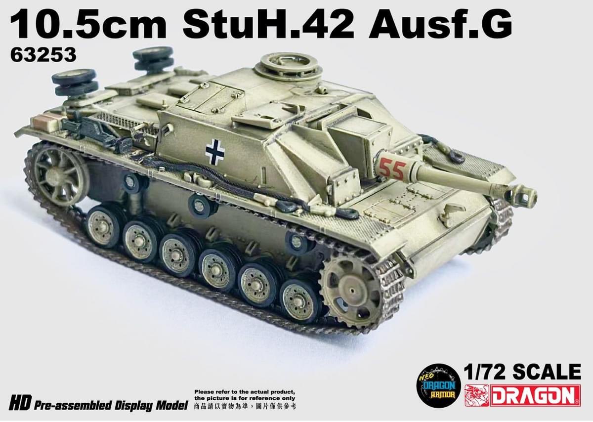 DragonModels's tweet photo. NEW RELEASE!!
Coming Soon this Month!!
Neo Dragon Armor 63253 - 1/72 10.5cm StuH.42 Ausf.G Pz.Reg.Hermann Göring Italy 1944
Shop: https://t.co/oepPbyt9zI
#dragonmodels #dragonarmor #scalemodel #scalemodeling #neodragonarmor #militarytank #militaryvehicle https://t.co/9iSqZlF2HH