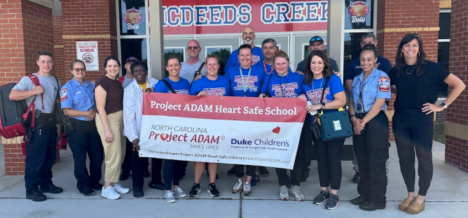 Molly_Capps's tweet photo. Pretty cool to be able to say we are an official #ProjectAdam Heart Safe school. The 1st elementary school in @MooreSchools to pass the test-- certainly not the last. #WereInThisTogether #WeAreMoore #thebestisyettocome #HighPerformingTeam #ProudPrincipal https://t.co/Y2tg64loUa