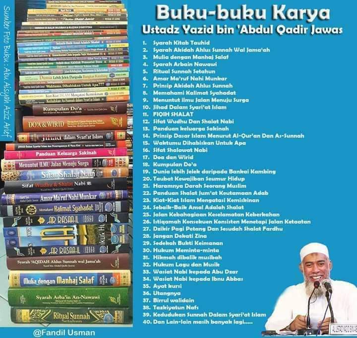 cyberprim's tweet photo. @tvOneNews Buku-buku karya Ustadz Yazid https://t.co/pWIGBKHm6B