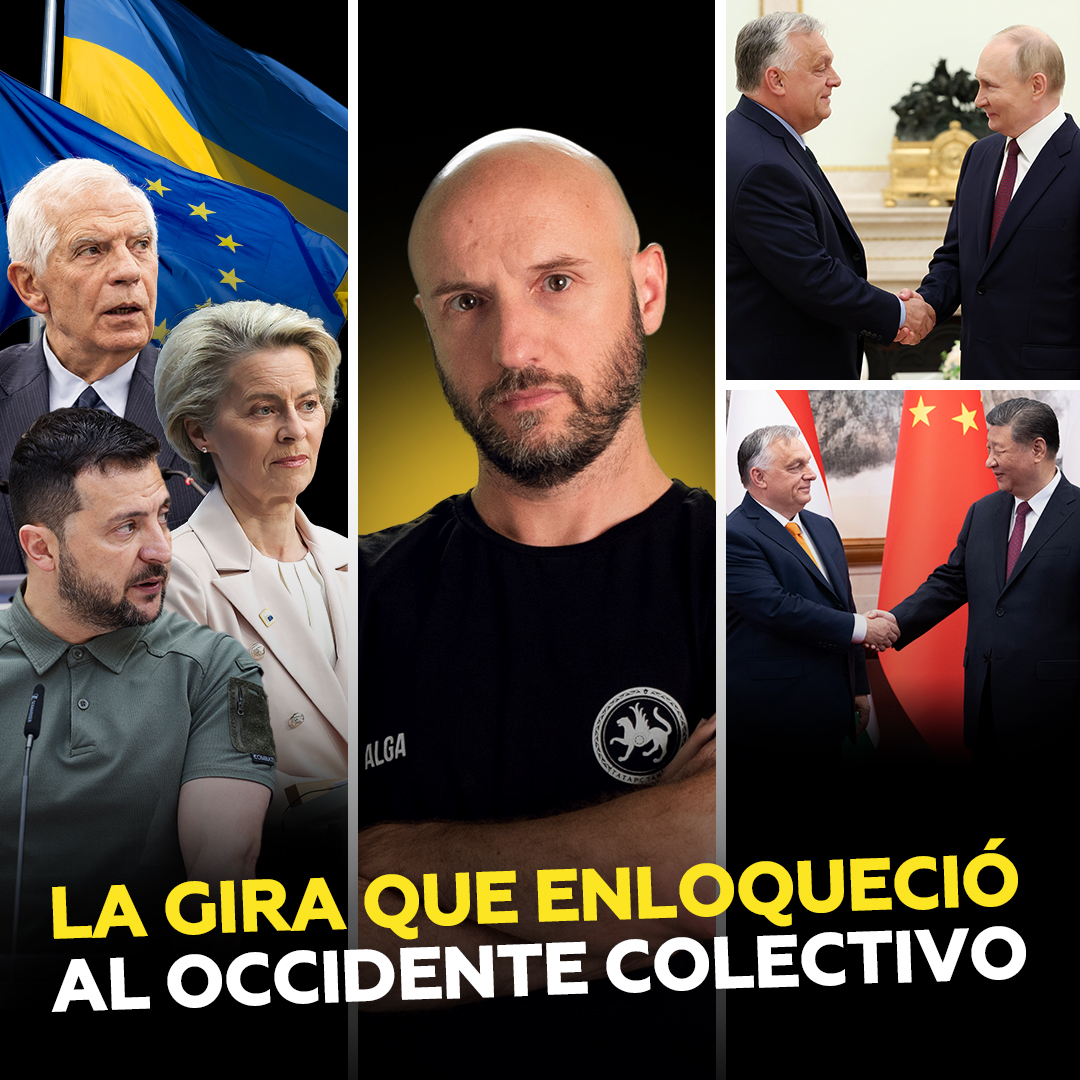 ahilesvainfo's tweet photo. La reciente gira de Viktor Orbán, primer ministro húngaro, por varios países en busca de una solución pacífica al conflicto en Ucrania puso nervioso a más de uno en Bruselas. Y es que la gira comenzó en Kiev… pero siguió por Moscú y Pekín 😅 😬

(Nuevo video en minutos) https://t.co/BkhvsQKQvP