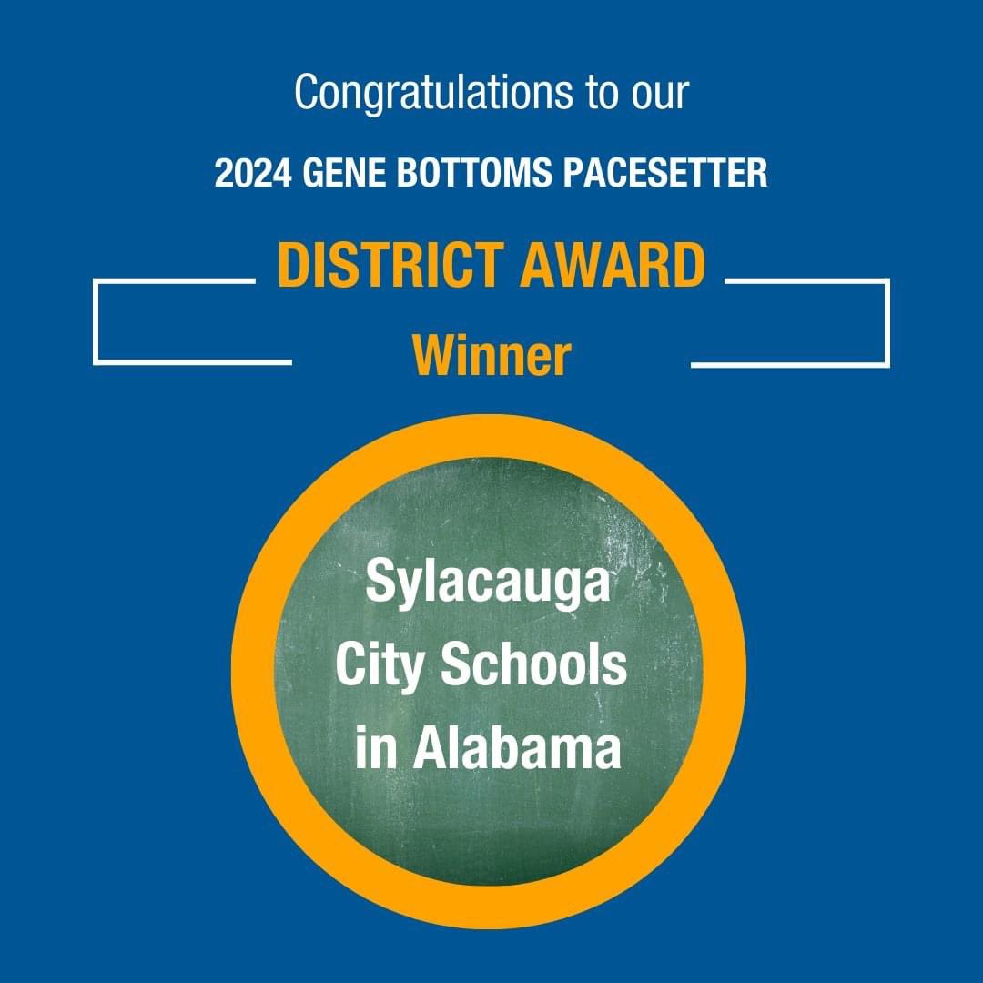 EducatorCourson's tweet photo. I’m so proud of the Sylacauga City School System! We have received the District Pacesetter Award from the Southern Regional Education Board @srebeducation ❤️🖤❤️🖤 #EquippingEveryoneForExcellence #AggiePride #SylacaugaSoaring https://t.co/YgfuAPSUqW