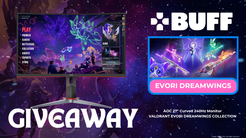 ValorLeaks's tweet photo. 👀Giveaway! Win an AOC 27" Curved 240Hz Monitor + $100 Valorant Gift Card 👀

Buff is a loyalty app for gamers, and you can get Free RP's just by playing your favorite games! 

1. Follow @BUFF_Team & @Valorleaks
2. Retweet + Tag Two Friends
3. Like + Comment your Buff username- download here  https://t.co/b4IVINaClo