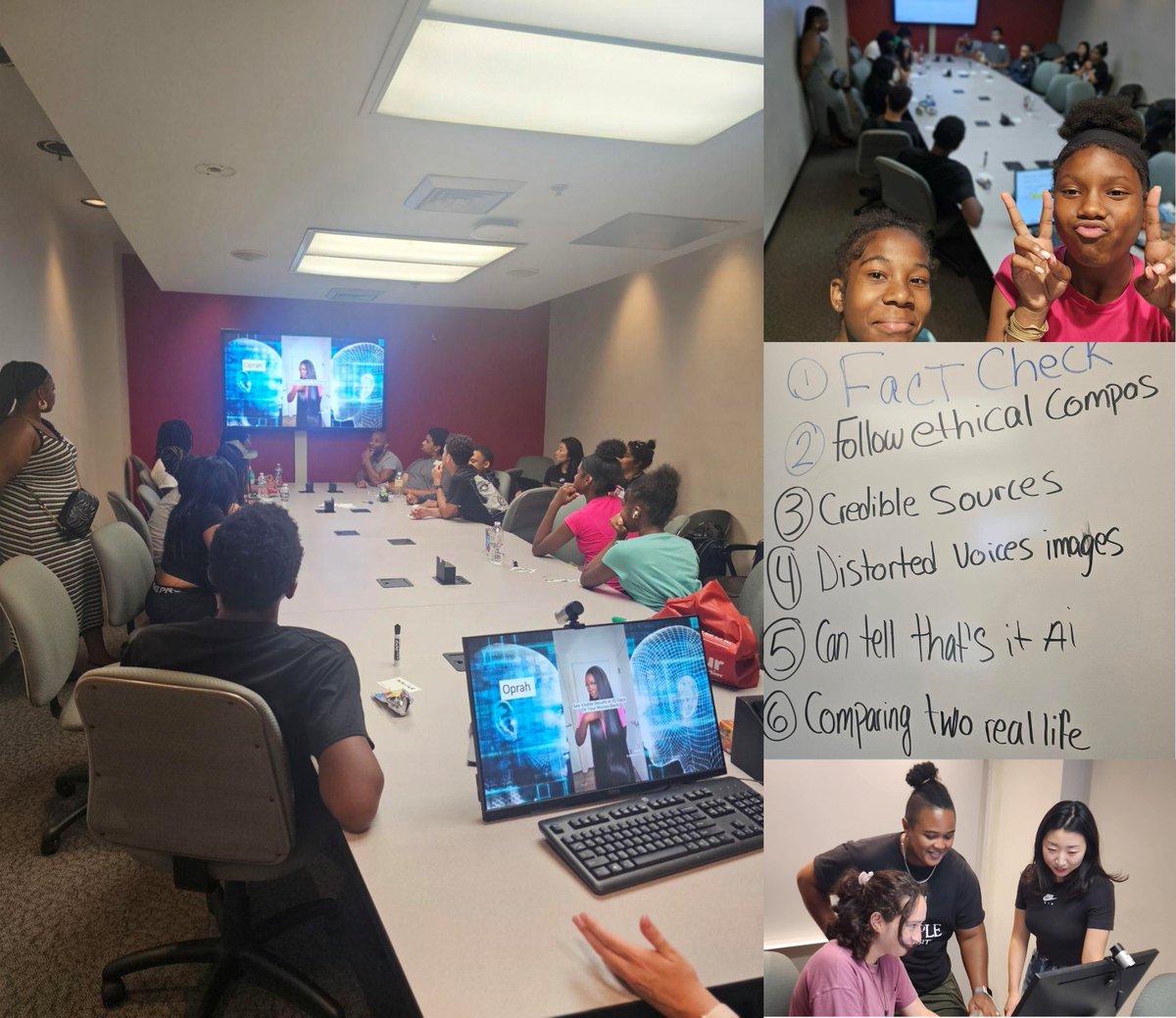 We launched season 2 of our #cyberhygiene programming in partnership with @jjcphilly! We discussed all things #deepfakes, #disinformation, and #ethics

Our PhD student team <a href="/rab1928/">Rachel Bleiman</a> <a href="/drspenceloading/">Gabrielle J. Spence, M.A., M.P.A.</a> and <a href="/hwanhee_fanini/">Hwanhee Park</a> had great fun engaging with the youth!

<a href="/CLA_grad/">Temple University CLA Graduate Students</a> <a href="/temple_cj/">Temple Criminal Justice</a>