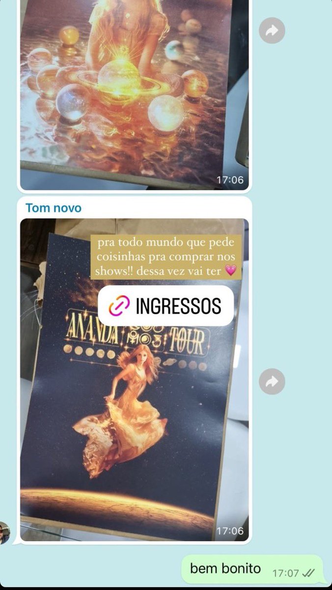 InfoAnandaBR's tweet photo. 💸 GUARDEM DINHEIRO! | Ananda anuncia via Instagram Story que teremos uma loja para garantir produtos exclusivos da #COSMOSTOUR durante os shows da sua nova turnê. 🧡 https://t.co/JDmWLQScCI