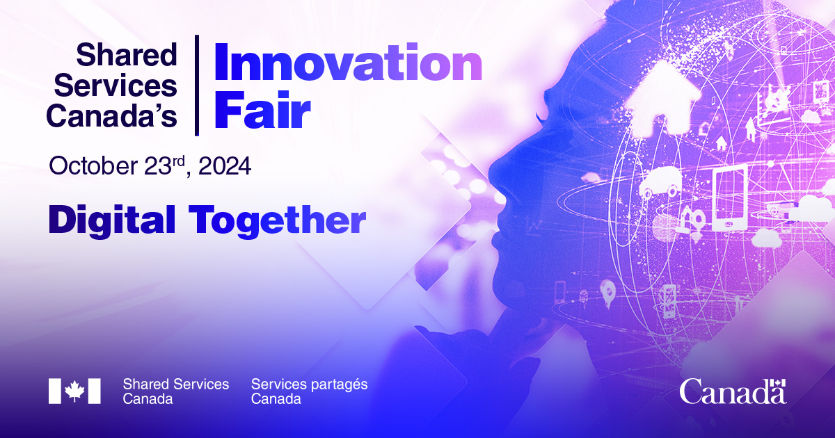 Calling all #GC employees to join us at SSC’s GC-wide Innovation Fair, where we will showcase a wide range of innovative services and tech. Discover and engage with new digital solutions that help better serve Canadians. Register today! ow.ly/xZ0S50SzFnx

#SSCInnovationSPC