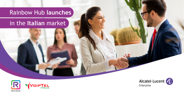 cliffwarder's tweet photo. ALE has partnered with @VoIPTel Italia to launch our Rainbow Hub solution in the Italian market and expand its distribution worldwide. Read about this #partnership and discover the platform’s full range of features. #WhereEverythingConnects #Connectivity https://t.co/DZsTcWGt90 https://t.co/iZhnrmcufo