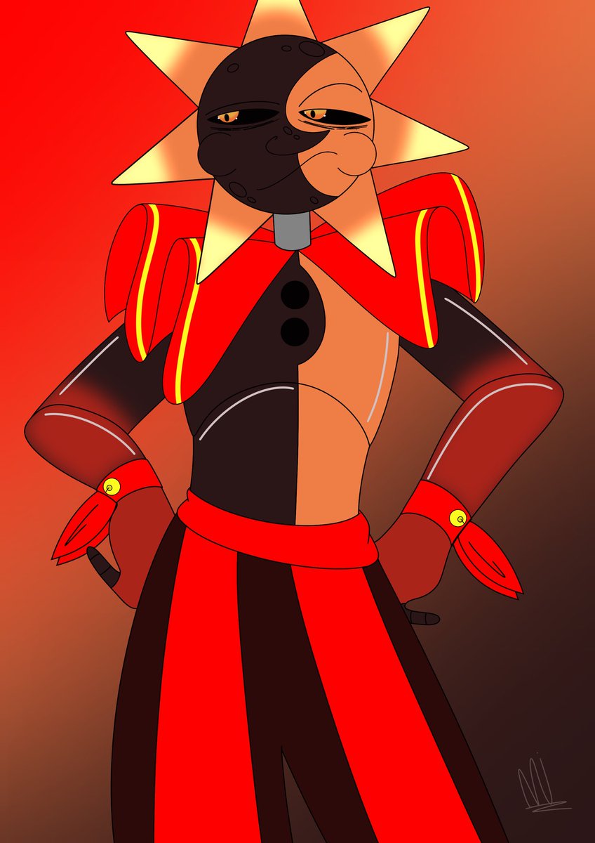 miimoonchi's tweet image. Da boi &amp;lt;3 
•
•
#eclipse #sunandmoon #eclipsefanart #fnaf #fnaffandom #ECLIPSE #ruindlc