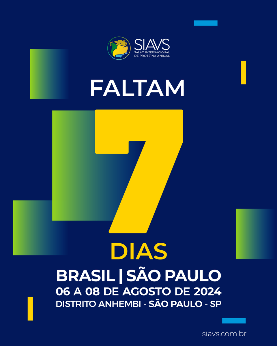 Faltam apenas 7 dias para o início do maior evento das cadeias produtivas no Brasil! 

De 06 a 08 de agosto de 2024, no Distrito Anhembi, em São Paulo (SP). Participe!