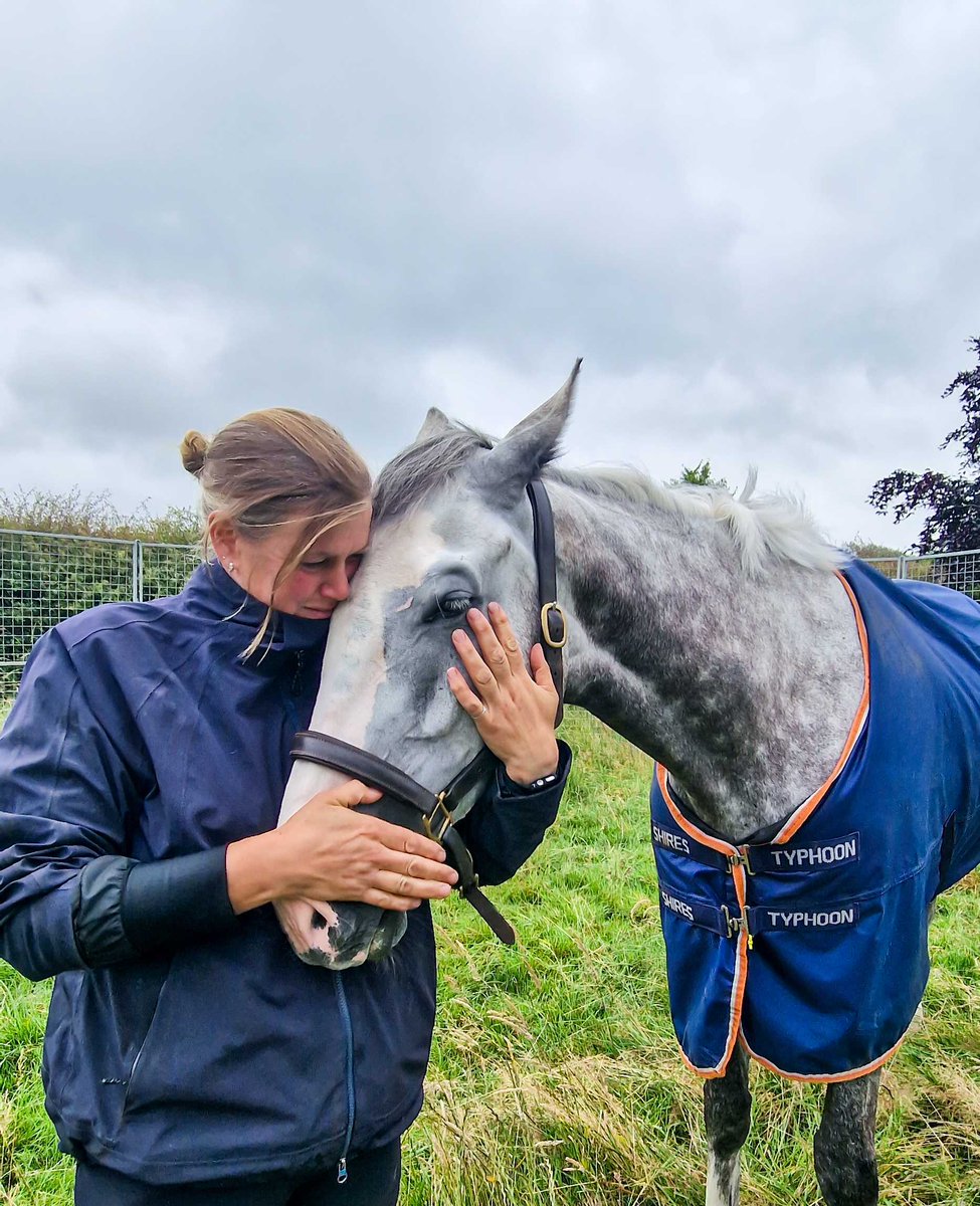 OldGoldRacing's tweet photo. We had a lovely time visiting @sallytayloruk and seeing The Hawkstonian, Big City Roller and John Barbour!

Sally does such an incredible job of looking after our horses on their holidays and prepping them for a return to training, we're forever grateful for the work she does!❤️ https://t.co/Dn9s0Tonha