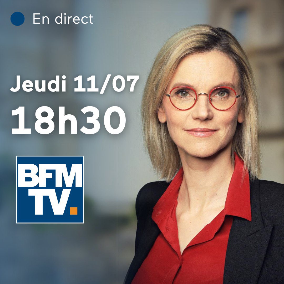 🎙️Je vous donne rendez-vous ce soir à 18h30 sur <a href="/BFMTV/">BFM</a> où je répondrai aux questions d’<a href="/Olivier_Truchot/">Olivier Truchot</a>.