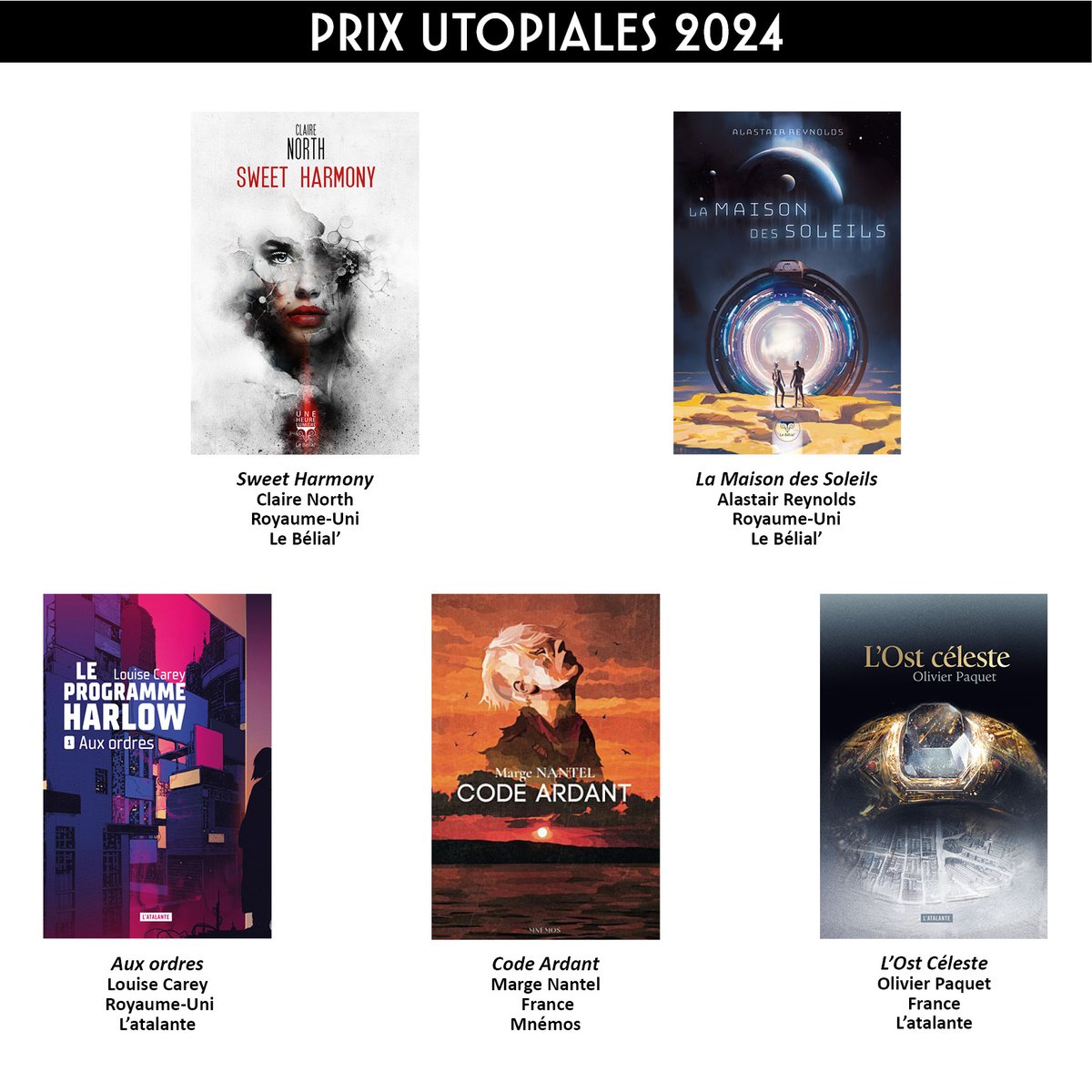 PRIX UTOPIALES ||
Découvrez la sélection du Prix Utopiales 2024 !
utopiales.org/selection-du-p…