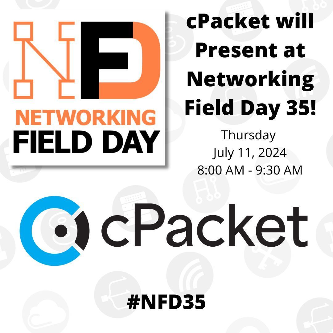 The <a href="/cPacket/">cPacket</a> presentation at Networking Field Day 35 starts in half an hour! #NFD35 

Watch live buff.ly/4bzgx5F