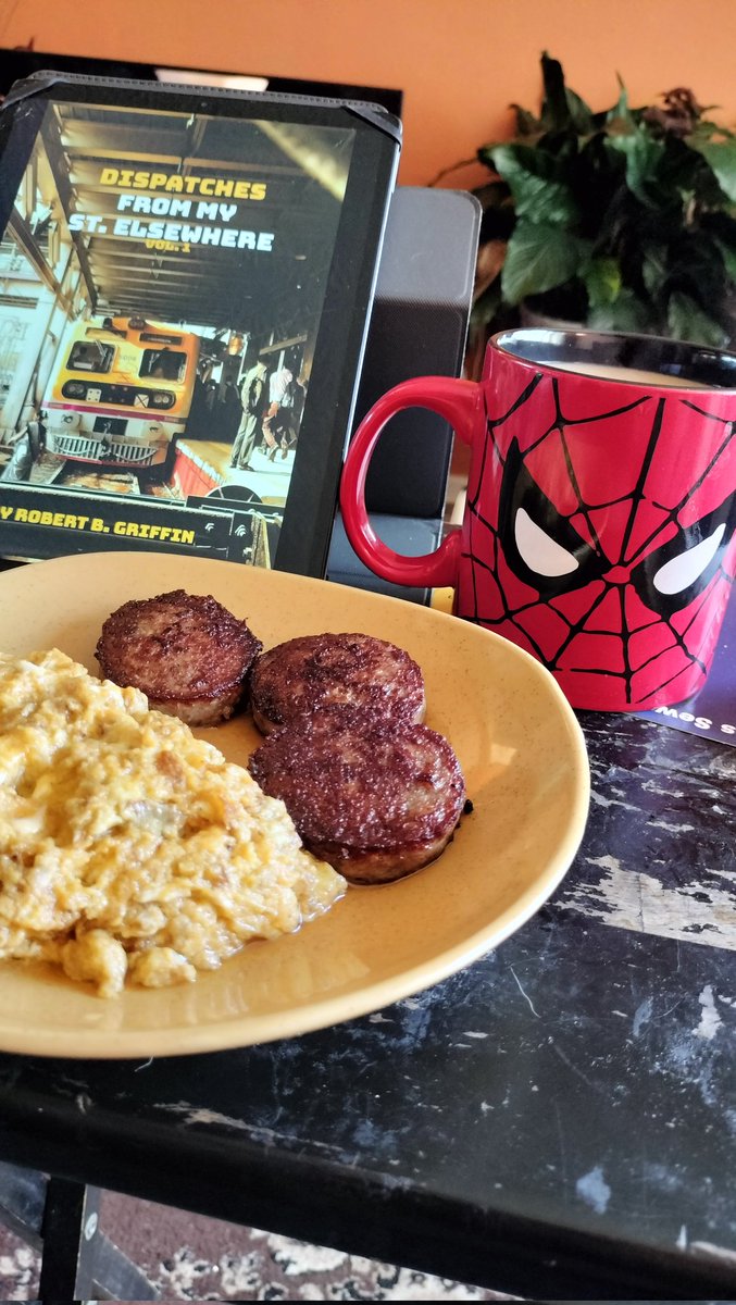 bobbofnn's tweet photo. I started my morning off with a little reading with breakfast. 

Dispatches from my St. Elsewhere is available on all ebook platforms now. 

Get your copy today 
https://t.co/O3MwIdLijO https://t.co/SxP5qjQGun