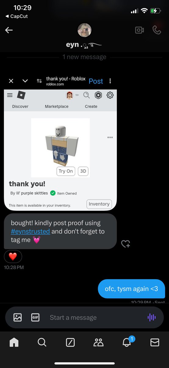 auvriesz's tweet photo. ᯓᡣ𐭩 #eynstrusted • @luveynjel_ 

claimed my prize from eyn's giveaway, thank youu <3 https://t.co/PcCECjoJWk