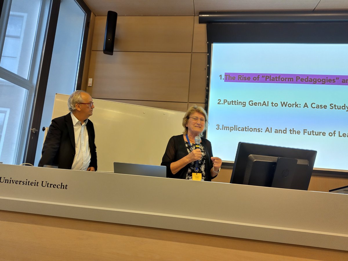 jauregi's tweet photo. Bill Cope &amp; Mary Kalatzis giving a keynote on #GenAI in Education at the#Learner Conference in Utrecht. https://t.co/AANXvlFSm0