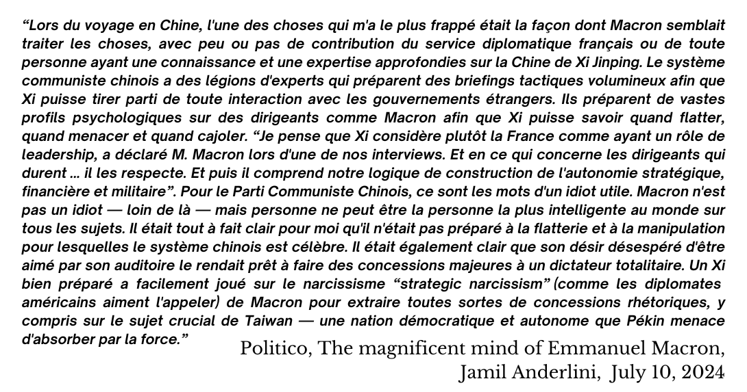 #HUMINT 
Le #Renseignement humain et la culture du renseignement chez les dirigeants politiques.
Ceux qui l'ont et ceux qui ne l'ont pas dans le même extrait.
C'est dramatique.