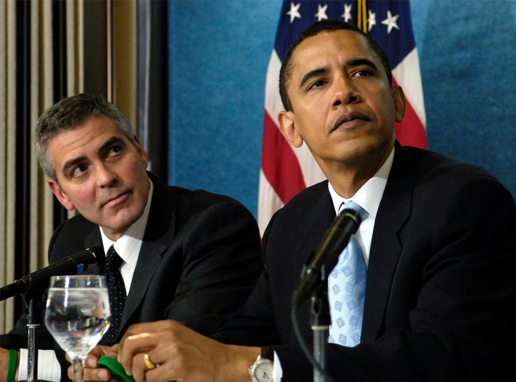 JaredMSewell's tweet image. George Clooney was recently seen publicly kissing the ring of #DeepState #ActingPresident Barack Obama. 

George Clooney wrote an op-ed for the New York Times in which he called for #PuppetPresident Joe Biden to step down from the 2024 presidential race. 

Clooney, a lifelong