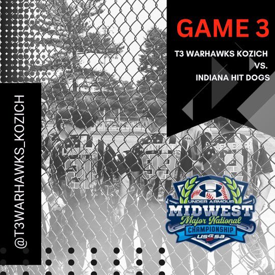 T3 Warhawks Kozich (@t3kozich) on Twitter photo Game 3 of the Bullpen <a href="/USSSA/">USSSA</a> Under Armour Nationals
ποΈ July 11th
β° 4PM
π Indiana Hit Dogs
ποΈ Indy Sports Park
π Indianapolis, IN
SP β29- <a href="/EricRus17/">eric.rus17</a>
HS- <a href="/SIHSBaseball1/">Saint Ignatius Baseball</a>
<a href="/T3_Warhawks/">T3 Warhawks</a> <a href="/T3Warhawks_Rua/">@T3Warhawks_Rua</a> <a href="/IndianaUsssa/">Indiana USSSA Baseball</a> Game 3 of the Bullpen <a href="/USSSA/">USSSA</a> Under Armour Nationals
ποΈ July 11th
β° 4PM
π Indiana Hit Dogs
ποΈ Indy Sports Park
π Indianapolis, IN
SP β29- <a href="/EricRus17/">eric.rus17</a>
HS- <a href="/SIHSBaseball1/">Saint Ignatius Baseball</a>
<a href="/T3_Warhawks/">T3 Warhawks</a> <a href="/T3Warhawks_Rua/">@T3Warhawks_Rua</a> <a href="/IndianaUsssa/">Indiana USSSA Baseball</a>