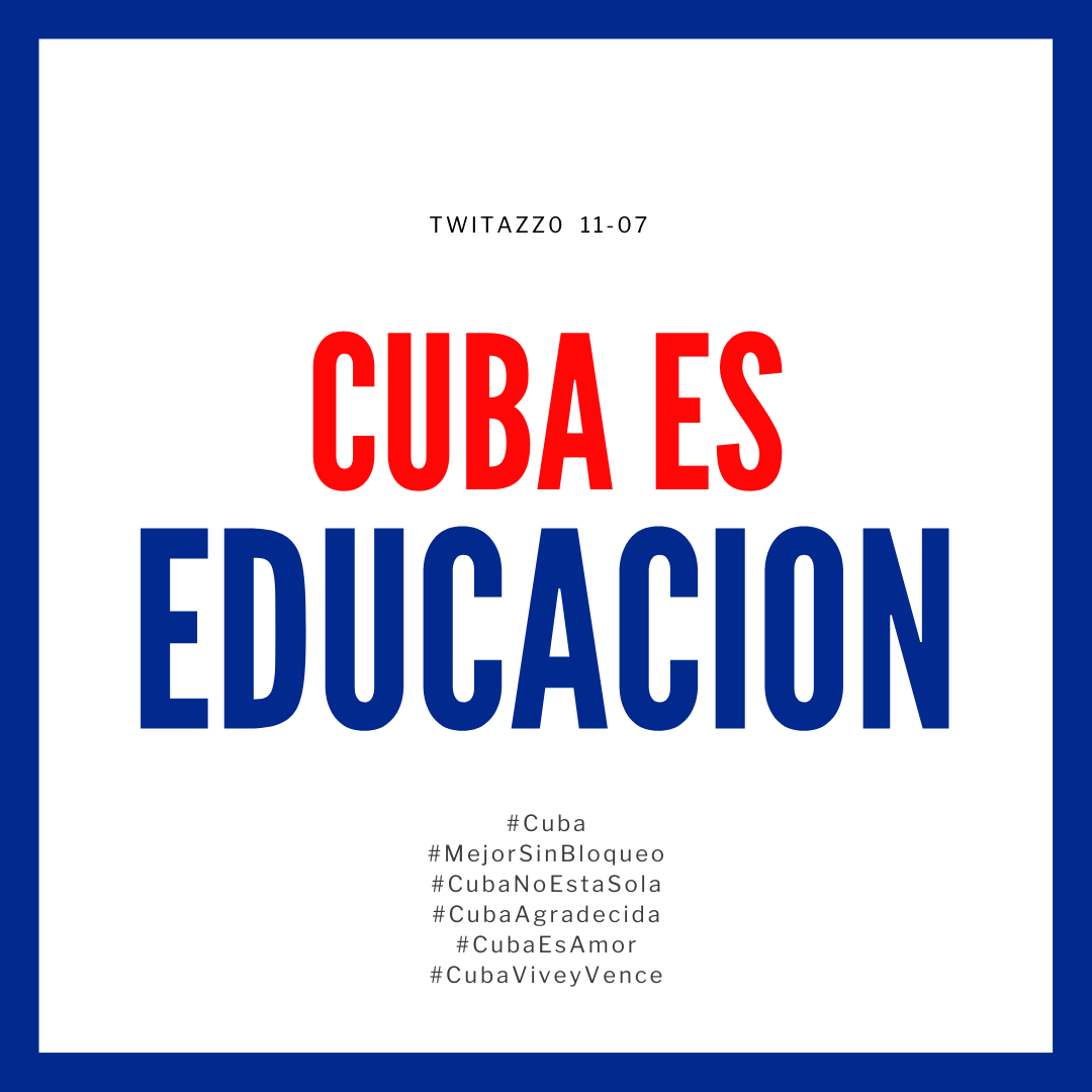 🇨🇺 TWITAZZO CONTRA EL BLOQUEO

 En #Cuba, más del 60% de lxs investigadorxs científicxs son mujeres
El abandono en educación secundaria es de solo el 1%

Un ejemplo de compromiso con la educación!

 #CubaEsAmor #CubaNoEstaSola #CubaAgradecida #MejorSinBloqueo #CubaViveyVence