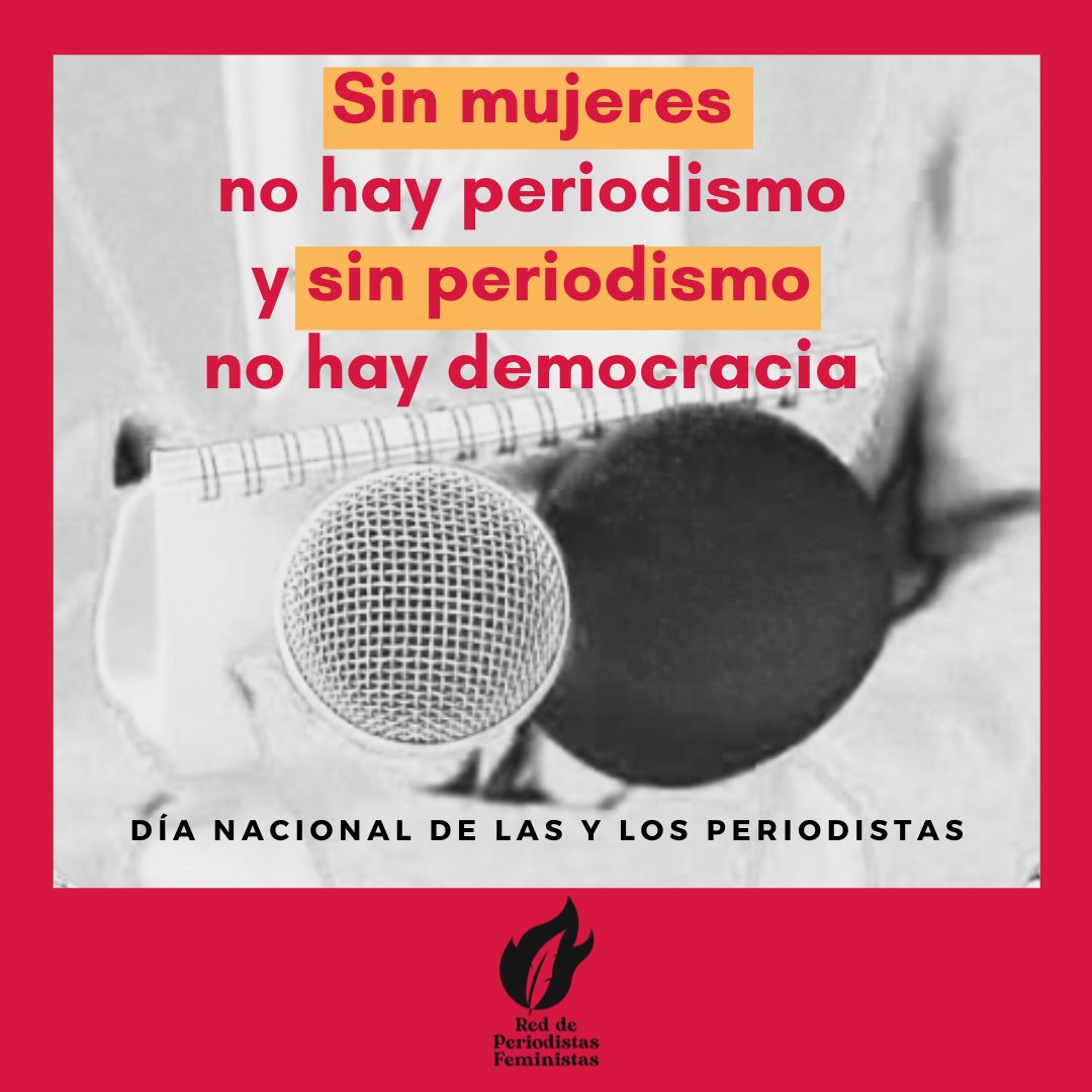 🙌 En el Día de las y los Periodistas abogamos por #EspaciosLaboralesSinViolencia y #MediosSinViolencia, que nos permitan trabajar en entornos respetuosos y contar con protocolos de protección y seguridad contra la violencia laboral de género.

#MediosNoSexistas
