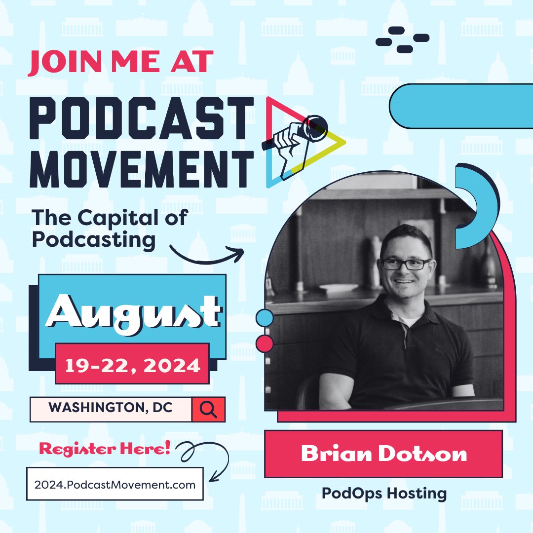 MyPodOps's tweet image. We can't wait for @PodcastMovement - happening in our backyard this August! Come meet the team, chat all things podcasting, and get some swag!

Even more important, HAPPY BIRTHDAY to the guy working behind the scenes to keep operations running strong! Happy Birthday, Brian!