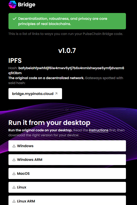 See how multiple projects are having their front ends hacked? This is why app.pulsex.com, go.hex.com, scan.pulsechain.com, bridge.pulsechain.com are all code YOU run on YOUR desktop, so YOU can't get hacked by a domain take over or DNS attack, among