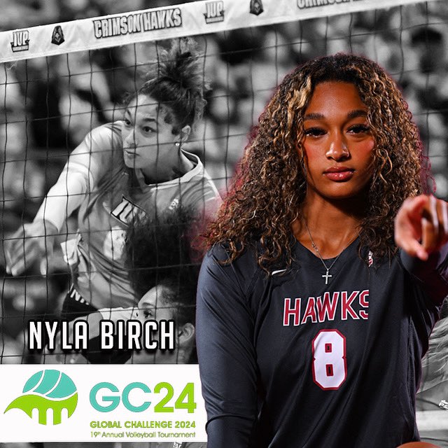 IUPVB's tweet photo. Good Luck Nyla Birch in the Global Challenge in Croatia! ���� 🏐 

#TalonsUp #VolleyHawks https://t.co/rMgzGm2rLY
