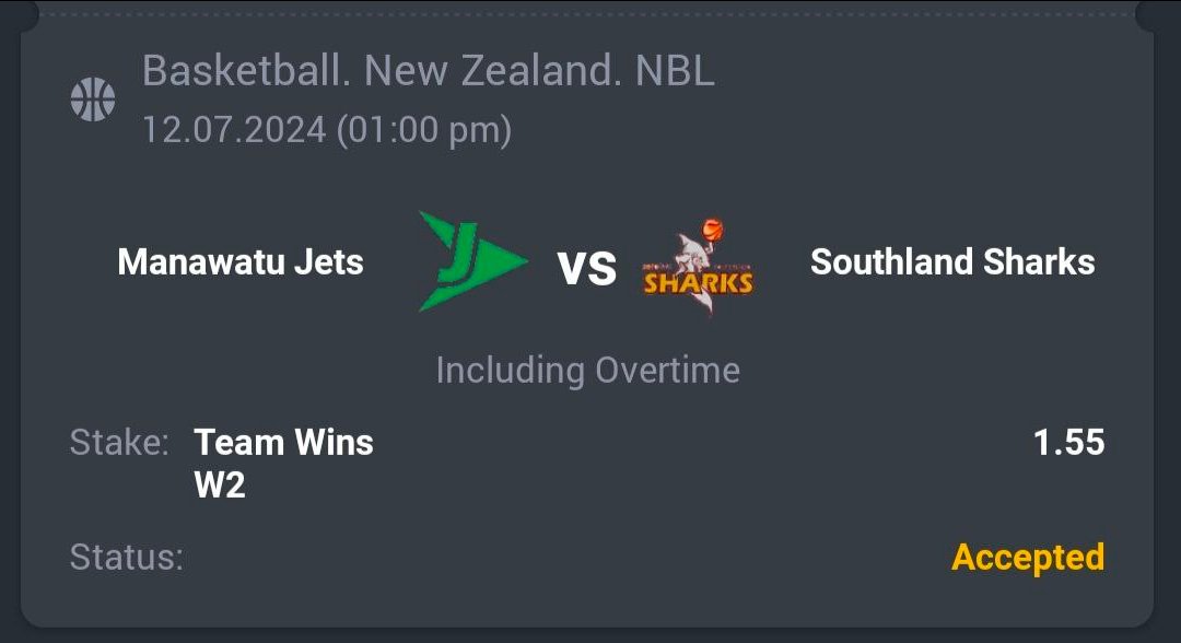 A3RBET's tweet photo. Basketball - NBL

🏀 Southland Sharks ML
🔖 1.55
💵 10 Units

#GamblingTwitter #SportsBetting #TeamParieur #SportsBet #Betting #FreePicks #A3RBET #SportsBettor #NBLbetting #NBLaction #NBLgame #NZ #Newzealand #Basketball #ManawatuJets #Gambling #GamblingX

Like + RT https://t.co/41exRhErUM