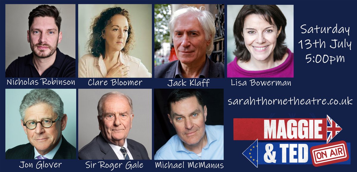 Maggie & Ted (@maggietedplay) on Twitter photo 2 more sleeps until #MaggieTedOnAir arrives <a href="/SarahThorneThea/">Sarah Thorne Theatre</a> #Broadstairs for a charity gala night performance this Saturday at 5:00pm. Stars <a href="/CBlooms/">Clare Bloomer</a>, @jackshebang, <a href="/TheLisaBowerman/">Lisa Bowerman</a>, #JonGlover, <a href="/MrNickRobinson/">Nicholas Robinson</a>, <a href="/SirRogerGale/">Sir Roger Gale</a> and <a href="/mcmaningtonhall/">Michael McManus</a>. 🎟️shorturl.at/zPPZ2
#Kent 2 more sleeps until #MaggieTedOnAir arrives <a href="/SarahThorneThea/">Sarah Thorne Theatre</a> #Broadstairs for a charity gala night performance this Saturday at 5:00pm. Stars <a href="/CBlooms/">Clare Bloomer</a>, @jackshebang, <a href="/TheLisaBowerman/">Lisa Bowerman</a>, #JonGlover, <a href="/MrNickRobinson/">Nicholas Robinson</a>, <a href="/SirRogerGale/">Sir Roger Gale</a> and <a href="/mcmaningtonhall/">Michael McManus</a>. 🎟️shorturl.at/zPPZ2
#Kent