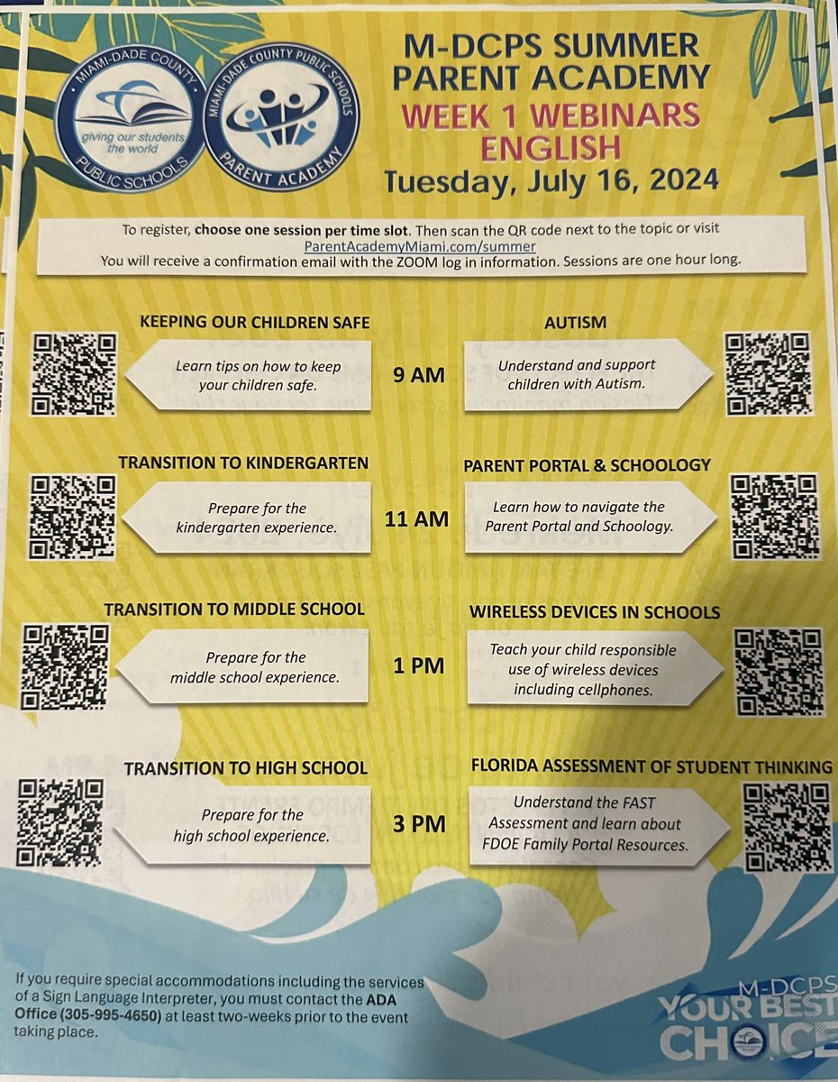 M-DCPS North Region (@mdcpsnorth) on Twitter photo Parents, please register for next week’s webinars presented by the M-DCPS Parent Academy. Visit ParentAcademyMiami.com/Summer to register. Be the link to you child’s success! <a href="/ParentAcadMiami/">M-DCPS Parent Academy / Family Engagement</a> <a href="/MDCPS/">Miami-Dade Schools</a> <a href="/SuptDotres/">Jose L. Dotres, Ed.D.</a> #mdcpsyourbestchoice Parents, please register for next week’s webinars presented by the M-DCPS Parent Academy. Visit ParentAcademyMiami.com/Summer to register. Be the link to you child’s success! <a href="/ParentAcadMiami/">M-DCPS Parent Academy / Family Engagement</a> <a href="/MDCPS/">Miami-Dade Schools</a> <a href="/SuptDotres/">Jose L. Dotres, Ed.D.</a> #mdcpsyourbestchoice