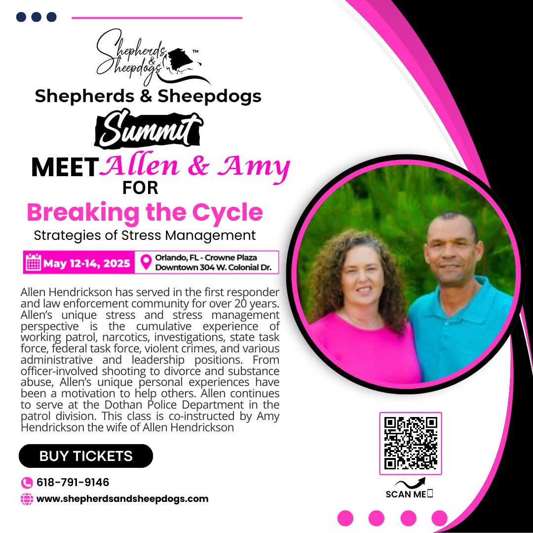 DrJohnson33's tweet photo. 👉 Meet Allen and Amy Hendrickson! 

Allen and Amy Hendrickson's story is inspiring and highly relevant to every first responder. They will address hurdles, temptations, redemption, and forgiveness at the 1st Annual Shepherds &amp; Sheepdogs Summit!
 
#ShepherdsandSheepdogs https://t.co/NL7oFy7LUH
