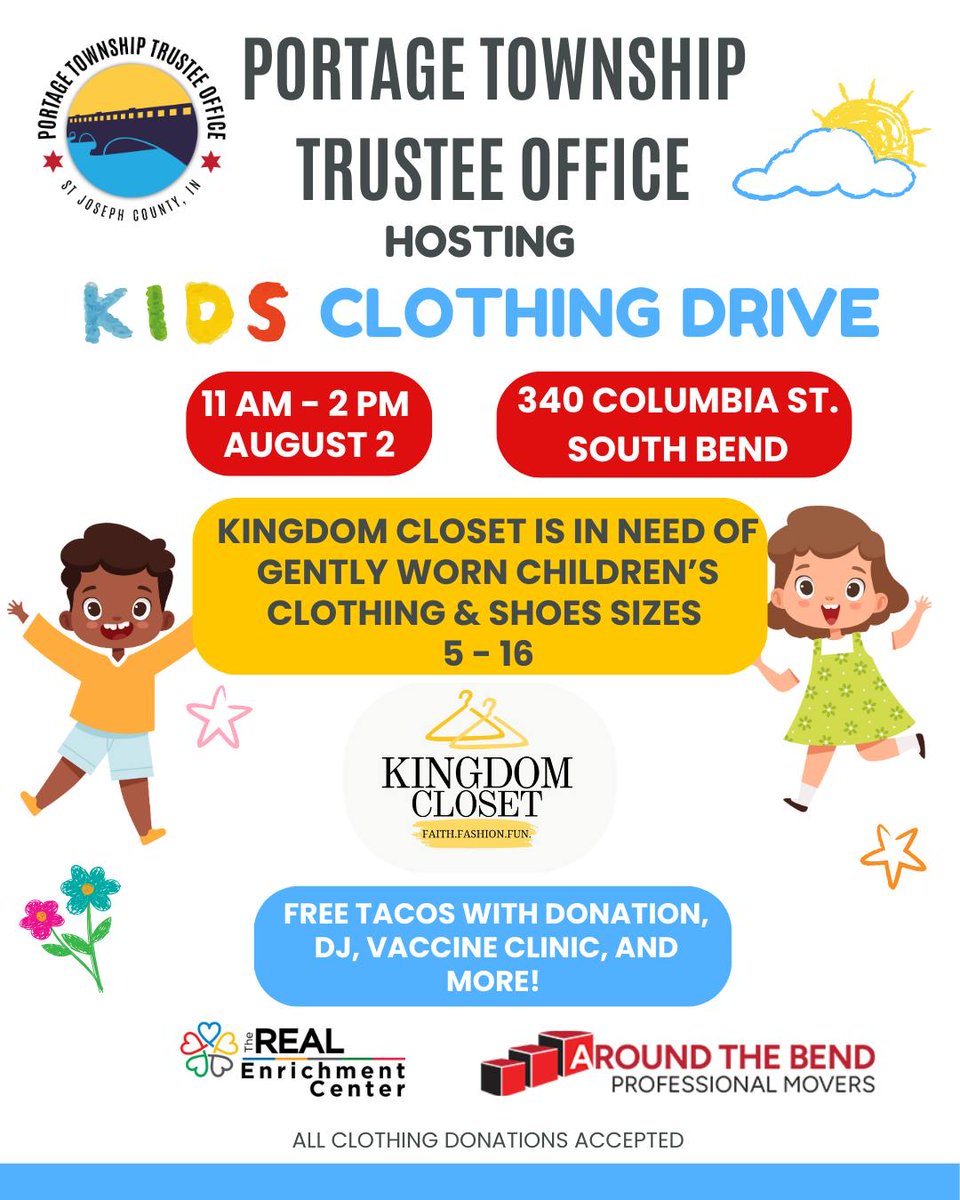 Jcritchl's tweet photo. Help needed! Party in our parking lot. Free lunch to all donors! How you can make an impact:

Helpful - Share/post the attached flyer to help spread the word
Amazing - Make a plan to donate clothing at the event
HUUUGE - Organize a clothing drive at your office/organization and deliver to the event