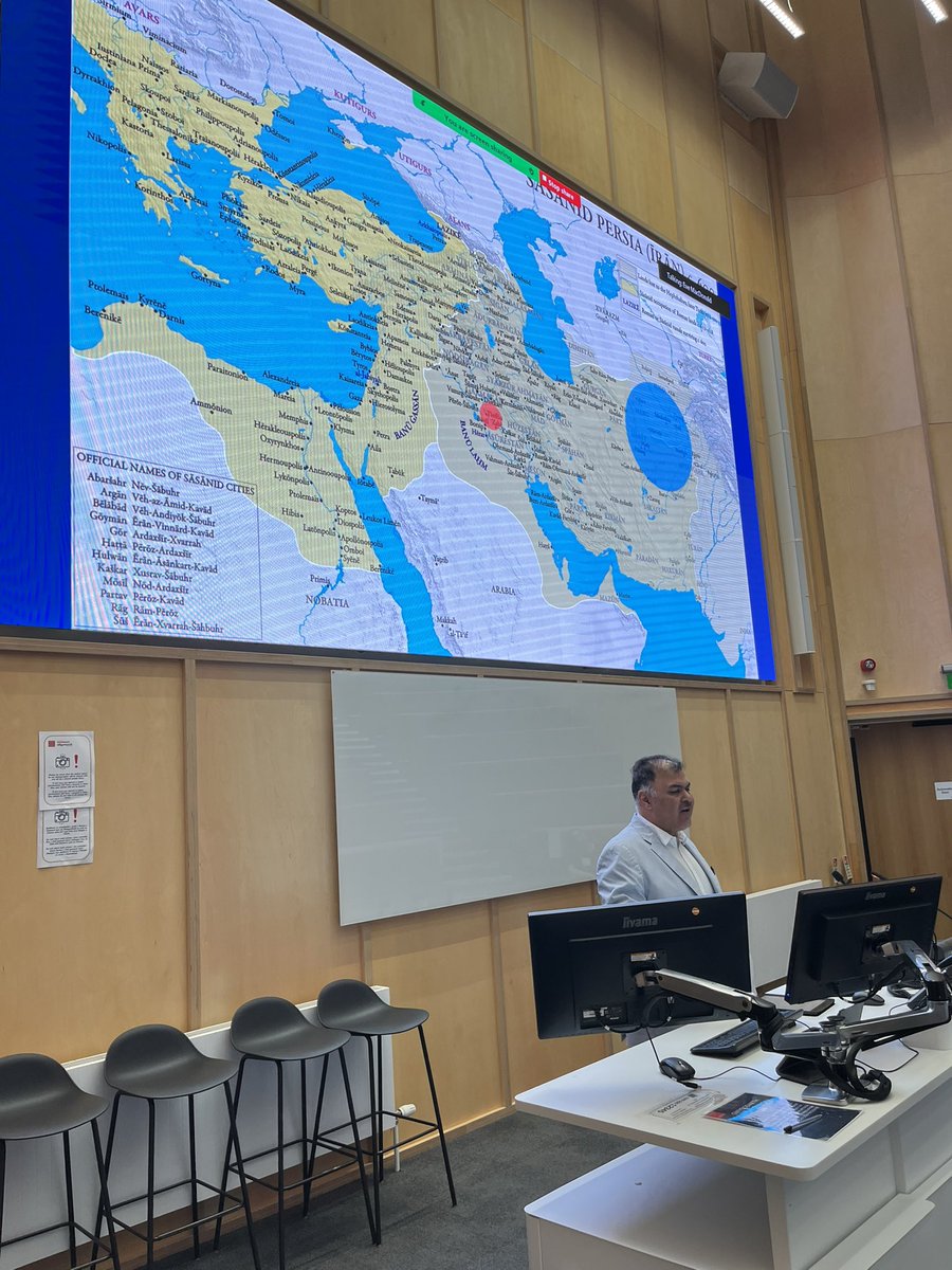 Eve MacDonald (@gevemac) on Twitter photo <a href="/sasanianshah/">Dr. Χοδαδάδιος Ρεζαχανίδης 🇮🇸🇪🇺</a> at #CCCCardiff2024 delivering a fascinating plenary on the late #Sasanian empire — with a big map <a href="/sasanianshah/">Dr. Χοδαδάδιος Ρεζαχανίδης 🇮🇸🇪🇺</a> at #CCCCardiff2024 delivering a fascinating plenary on the late #Sasanian empire — with a big map