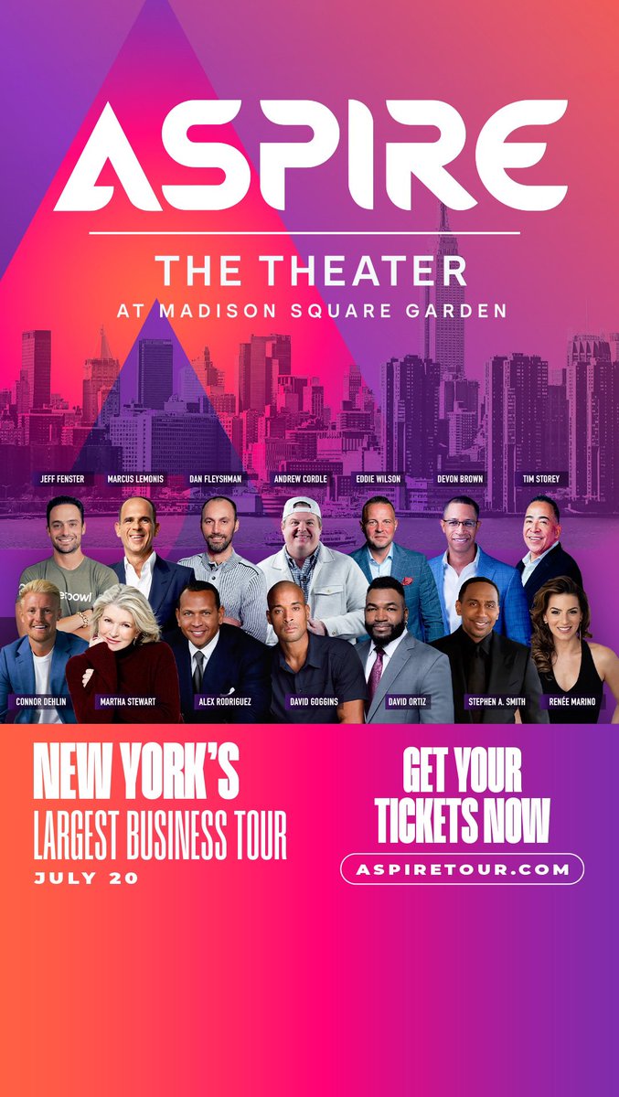 So Honored to be Opening Speaker at MSG for the <a href="/AspireTour/">Aspire Tour</a>!