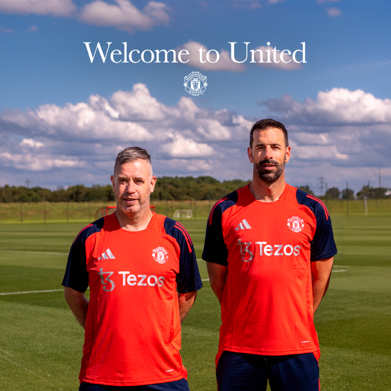 ManUtd's tweet photo. Welcome on board, Rene and Ruud! 🤝

#MUFC