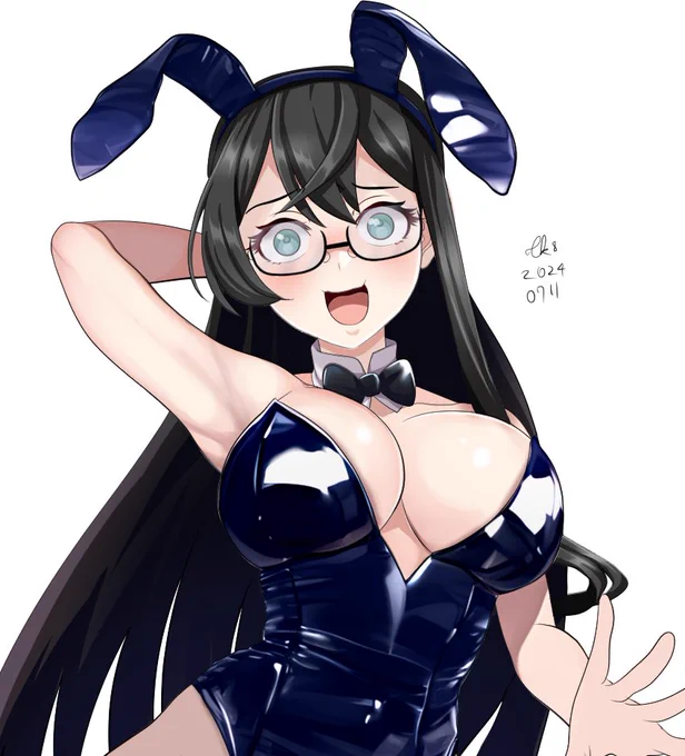 蒸し暑い夜にバニー大淀(1時間強オーバー未完)#艦これ #艦これ版深夜の真剣お絵描き60分一本勝負 #艦これ版真剣お絵描き60分一本勝負_20240711 