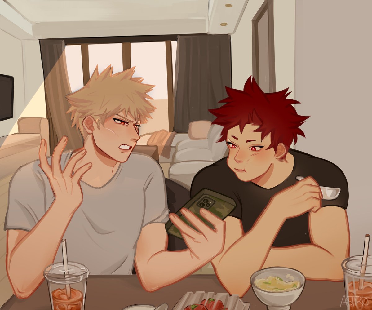 astrobob6's tweet photo. and they were roommates! #kiribaku https://t.co/jSKWYHdUt9