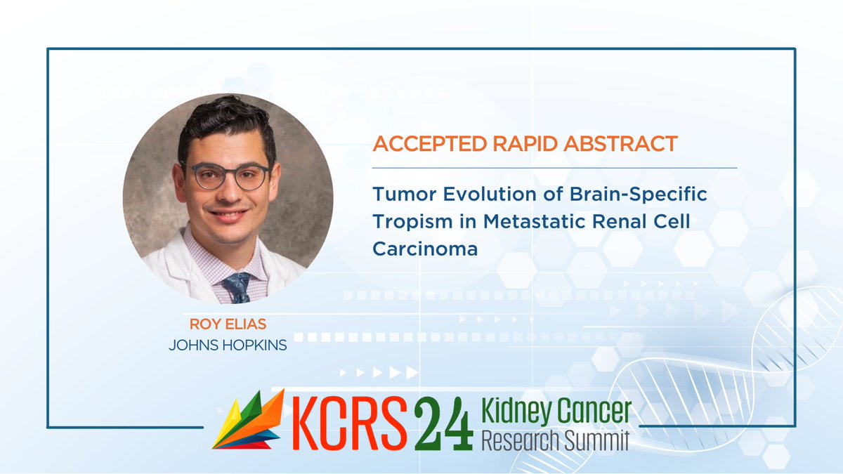 #KCRS24 Rapid Abstract: <a href="/rmelias2/">Roy Elias</a> <a href="/hopkinskimmel/">Johns Hopkins Kimmel Cancer Center</a> explores brain-specific tumor evolution in metastatic RCC. Uncover genetic changes and immune suppression in brain metastases for new treatment insights!

Abstract Book: bit.ly/KCRS24Abstracts
Register: kcrs.kidneycan.org