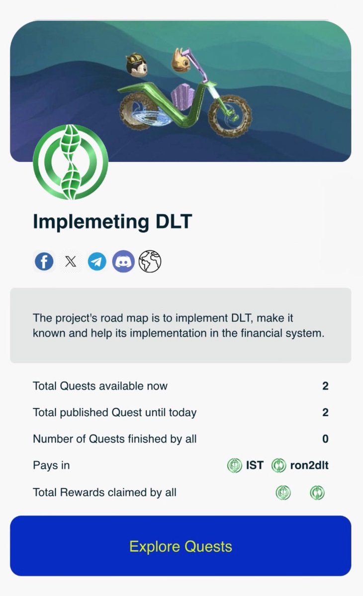 ImplementingDLT's tweet image. Join the adventure and discover new opportunities with $IST rewards in the world of TokenTrek! 🤟🏻

tokentrek.io/dashboard/proj…