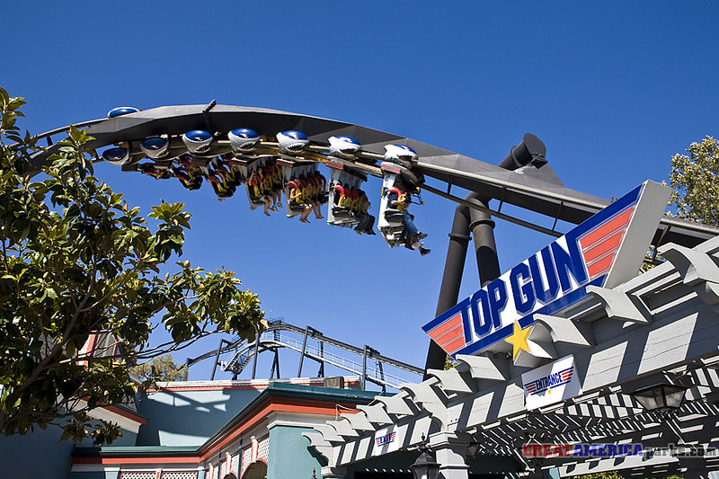 Coaster101's tweet photo. What if I told you (and incoming @ParamountPics CEO Jeff Shell) that Paramount used to have an entire branded theme park division that had Top Gun themed roller coasters at four amusement parks in the United States and Canada? https://t.co/tLd1ibEHTx